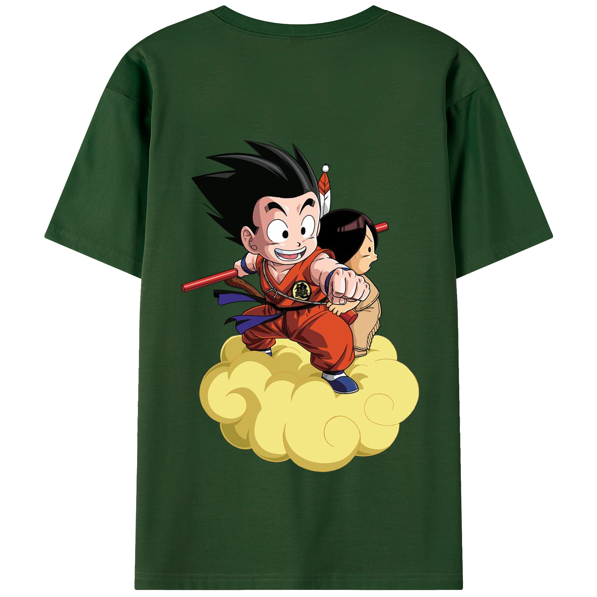 （画像用） ドラゴンボール 孫悟空（そん ごくう）Son Goku カカロット DRAGON BALL Kakarotto 綿100％半袖Tシャツ（背面プリント）